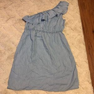 Old navy chambray one shoulder dress